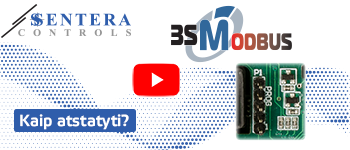 Jutiklio prijungimas prie Modbus